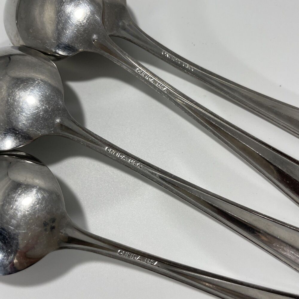 Lot Of 4 Oneida GALA IMPULSE Stainless Oval Spoon 6 3/4” Vintage - Picture 6 of 6